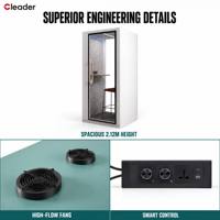 Cabine de bureau acoustique préfabriquée pour l'intérieur, pour l'isolation et l'intimité, idéale pour le travail silencieux et les studios.
