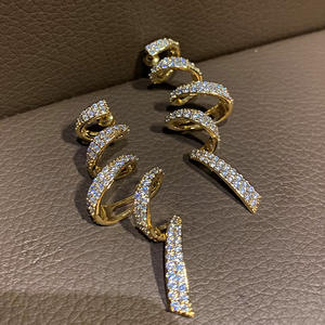 E3511 Pinces à cheveux dorées en strass pour femmes, mode, fête, 10 cm, haute qualité - Product Image 4