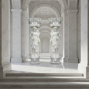 <span class=keywords><strong>Colonne</strong></span> en marbre de style grec et romain, femme, dame, sculptée, pour la construction de portails, utilisation de pierre - Product Image 5
