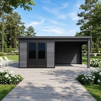 Caseta de Jardín Moderna de Madera Serie D, Robusta, con Vidrio Antibalas, Ventanas de Temperatura Constante y Protección UV