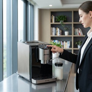 <span class=keywords><strong>Cafetera</strong></span> Eléctrica Comercial JL06B, la <span class=keywords><strong>Mejor</strong></span> <span class=keywords><strong>Cafetera</strong></span> Automática con Pantalla Táctil <span class=keywords><strong>para</strong></span> Negocios, de Grano a Taza, con Tanque de Leche - Product Image 6