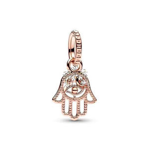 Abalorios Colgantes de Plata 925 Bañada en Panjia para DIY, Accesorios de Joyería de Corona, Diseños de Moda: Amor, Gotas de Agua, Campana, Ojo Mágico, Palma, para Pulsera - Product Image 6