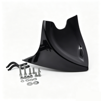 Pour Sportster Dyna Fatboy Softail V-ROD Touring Glide Moto Spoiler de carénage inférieur ABS Noir brillant