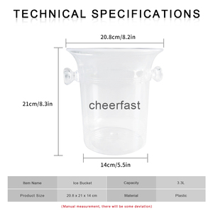 Cubetas de Hielo de Acrílico Transparente Más Populares, Resistentes a Roturas, Aptas para Botellas de Champán, <span class=keywords><strong>Vino</strong></span> y Varias Bebidas - Product Image 3