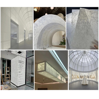 Panneaux muraux décoratifs en résine pour plafond de salon intérieur moderne, design effet glace craquelée, panneaux en plastique durables pour chambre d'hôtel