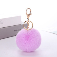 Vente en gros directe usine : Pendentif porte-clés boule de fourrure de lapin imitation style Asie du Sud-Est, ornement de bagage, accessoires de bijouterie