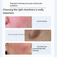 Nettoyant moussant doux aux acides aminés, pH équilibré, tous types de peaux, collagène, élastine, huile de géranium, réparation de l'acné, pores, adultes