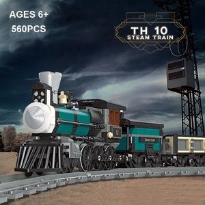 560 Piezas de Bloques de Construcción de Trenes de Vapor Clásicos, Juego de Construcción de Modelos de Trenes, Rompecabezas de Trenes de Rieles, Ladrillos de Juguete <span class=keywords><strong>para</strong></span> Niños - Product Image 2