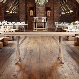 Nước Pháp Rắn Gỗ Sồi Có Thể Gập Lại Hình Chữ Nhật Bàn Ăn Cho Tiệc Cưới Tổ Chức Sự Kiện - Product Image 1