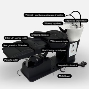 Luxury Electric Head Shampoo Massage Chair Salon Washing Spa Chair Hair Shampoo <b>Bed</b> Shampoo Bowl and Chair for Beauty Salon - Product Image 4
