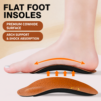 Semelles orthopédiques respirantes trois-quarts de longueur avec coussinets de confort athlétiques pour pieds plats