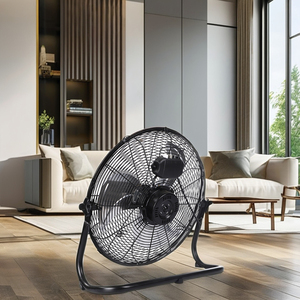 Ventilateur industriel sur pied 20 pouces à moteur AC, 3 vitesses, faible bruit, pour maisons, hôtels, ateliers de métaux ferreux, en aluminium de 20 pouces - Product Image 2