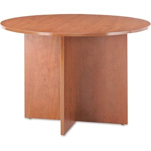 Alera ALEVA7142MC Mesa de conferencias ovalada Valencia 29-1/2h x 42 de diámetro. Diseño contemporáneo en cerezo medio - Product Image 3