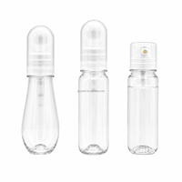 Flacon pulvérisateur personnalisé sans air 90 ml, contenants en plastique PET transparents, emballage cosmétique pour crème solaire et brume pour le visage