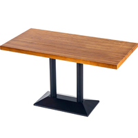 Meilleur prix Table carrée de restaurant Meubles Style antique Haute qualité Durable Table en bois massif Table de salle à manger de restaurant