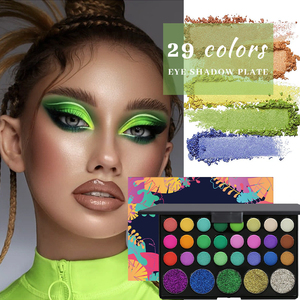 <span class=keywords><strong>Paleta</strong></span> de sombras de ojos <span class=keywords><strong>con</strong></span> purpurina prensada <span class=keywords><strong>con</strong></span> pigmento mate y maquillaje brillante para tonos de piel claros y oscuros en forma de polvo - Product Image 1
