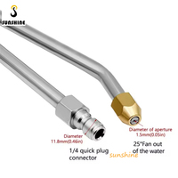 Lance à Jet de tige en métal SS pour coude de nettoyeur haute pression baguette d'extension de pistolet à eau multi-angle 1/4 connexion rapide forme 30 °/90 °/U