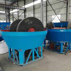 1-3 टन प्रति घंटे डबल पहिया सोने का गीला पैन मिल मशीन मोटर के साथ और सोने के तांबे के अयस्क के लिए असर - Product Image 6