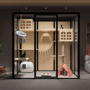 Grande armoire multifonction personnalisée pour animaux de compagnie <span class=keywords><strong>Maison</strong></span> DIY Tube en alliage d'aluminium <span class=keywords><strong>Toilette</strong></span> pour <span class=keywords><strong>chat</strong></span> Cage pour chien Villa pour <span class=keywords><strong>chat</strong></span> Chambre avec profilé en aluminium - Product Image 1