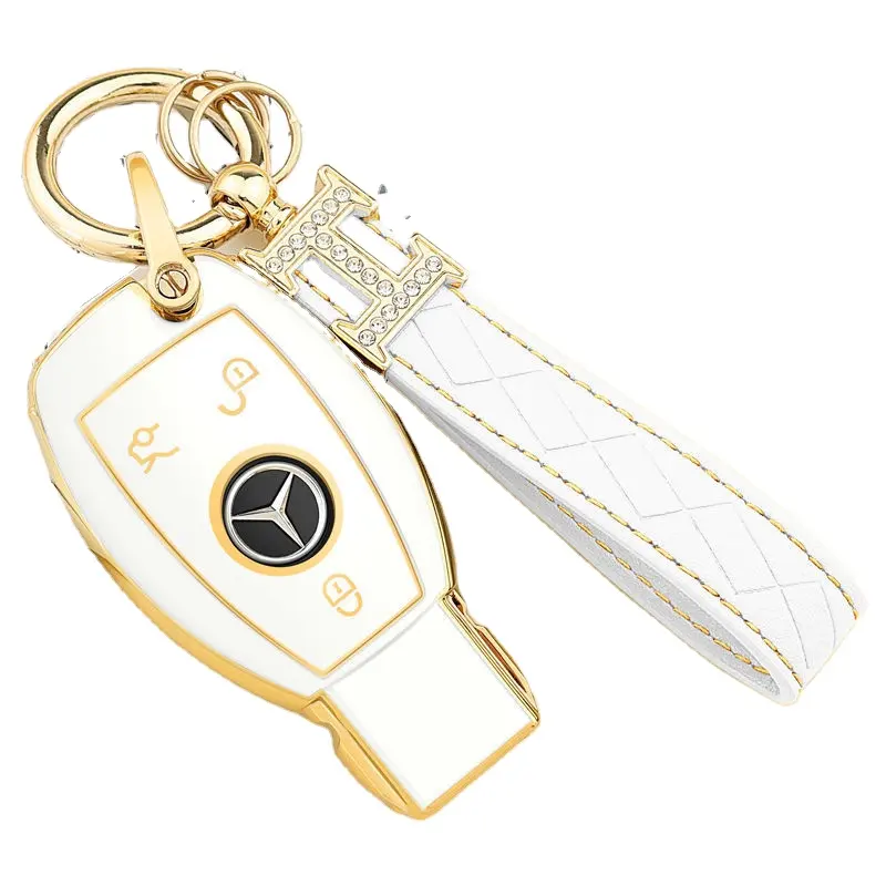 for Mercedes Key Case E-Class C- Class C200l Cla220gla200 Sets A- Class All Edge Covered Type Men and Women Car Key Case