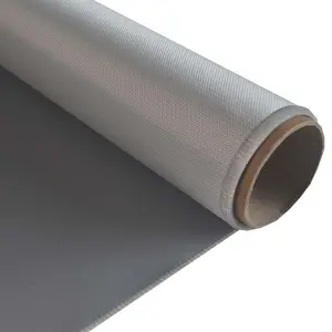 Tissu en fibre de verre enduit de silicone à rouleau latéral unique de la plus haute qualité