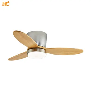CT20 ACDC motor 36/42/52 inch indoor false ceiling plywood fan with led light