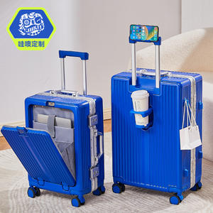 Valise à roulettes personnalisée Wow, 20 pouces, cadre en aluminium avec serrure et porte-gobelet, pour les voyages de loisirs - Product Image 5