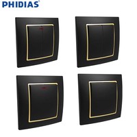Prise murale électrique OEM 1/2 Gang 1/2 Voie Europe UPS avec protection enfant, peinture colorée, tension maximale 250V