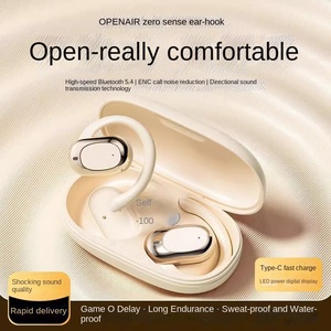 Kulaklık için yeni özel Model S300 Jl kablosuz açık kulak tasarım LED aktif gürültü iptali IPX6 su geçirmez uzun - Product Image 4