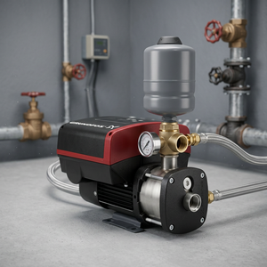 Grundfos CmbE-10-54 Variable Speed Constant Pressure Booster <b>Pump</b> 2 Hp 220-<b>240V</b> 52.8 Gpm 184 Ft Max Head Stainless Steel - Product Image 2