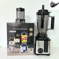 Mixeur Commercial Multifonction 8-en-1 9500W Électrique en Acier Inoxydable Robuste à Vitesse Variable pour Smoothies et Utilisation comme Mixeur Plongeant