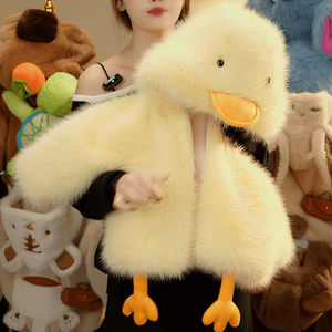 Cappotto Invernale Imbottito per Bambine, Simpatico Design a Forma di Anatra, in Finta <span class=keywords><strong>Pelliccia</strong></span> Calda con Zip - Product Image 5