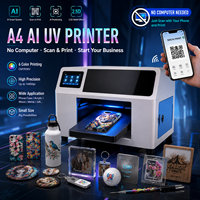 Imprimante UV intelligente A4 alimentée par l'IA, fiable pour la personnalisation en ligne, idéale pour les boutiques de cadeaux, les coques de téléphone, les balles de golf, l'impression d'aimants de réfrigérateur, certifiée CE et CCC