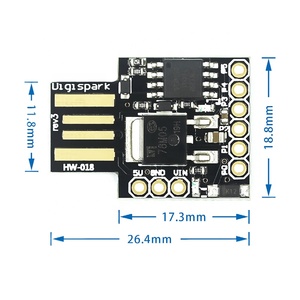 บอร์ด TINY85ดิจิสพาร์คแผงวงจรเพื่อการเริ่มต้นระบบ ATTINY85โมดูลสำหรับ IIC <span class=keywords><strong>I2C</strong></span> USB สีน้ำเงินดำ - Product Image 3