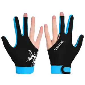 HBG 0912 индивидуальные дышащие бильярдные перчатки с 3 пальцами от производителя, перчатки для снукера, оптовая продажа бильярдных перчаток