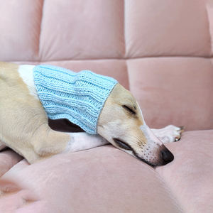 Qiqu Pet Supplies – Nouveau cache-cou et bonnet pour chien, <span class=keywords><strong>tricoté</strong></span> à la <span class=keywords><strong>main</strong></span>, design personnalisé, pour lévrier italien et whippet - Product Image 4