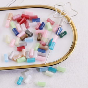 Acrylic Resin <b>Beads</b> Bamboo Shape Color Random For Bracelet Making Spring 2024 Yiwu Origin - Product Image 2