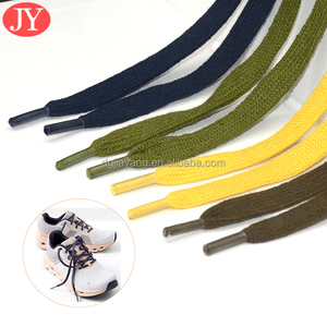 Lacet plat en coton dentelle de chaussure en coton plat DTM couleur Jiayang lacet de chaussure 110cm - Product Image 1