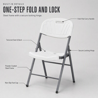 Chaise pliante d'extérieur, chaise de camping pliable, chaise de camping en plastique blanc, mobilier de maison, utilisation en entrepôt