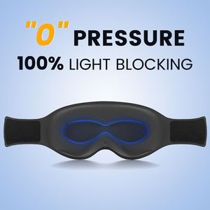 Bantal leher perjalanan pesawat terbang, untuk penerbangan panjang, tali kepala besar dengan masker mata 3D untuk tidur, dukungan 360 ° sandaran kepala - Product Image 3