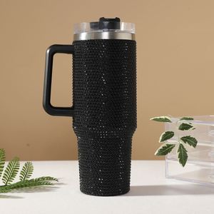 Modern Design Heart-shaped Diamond Cup 40 oz Vacuum <b>Drum</b> Cup with Heart-shaped Handle Suitable <b>for</b> Valentine's Day Travel - Product Image 3
