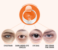 Feuille de patch pour les yeux à base de plantes OEM personnalisé Peptide Collagène Sans Paraben Hydratant Éclaircissant Acide Hyaluronique Orange Douce Gels en vrac