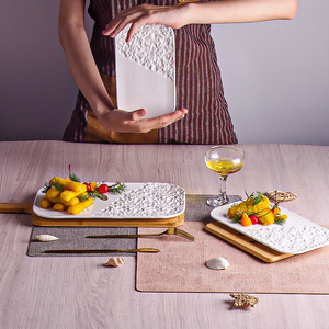 Platos de Cerámica NUEVOS, Blancos, para Pasta, Fruta, Ensalada, Postre, Bandeja para Servir Filetes, Plato para Exhibir Pasteles, <span class=keywords><strong>Vajilla</strong></span> para Restaurante - Product Image 4