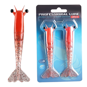 Palmer 9.5cm/6g 11.5cm/10g 2pcs/bag PVC Soft <strong>Shrimp</strong> <strong>Lure</strong> Vivid Appearance Artificia <strong>Shrimp</strong> Soft Fishing <strong>Lure</strong> Bait - Product Image 5
