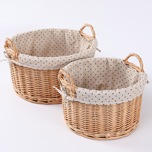 Set di Cestini per Pane in <span class=keywords><strong>Vimini</strong></span> <span class=keywords><strong>e</strong></span> <span class=keywords><strong>Rattan</strong></span> Naturale Rotondi <span class=keywords><strong>e</strong></span> Ovali, Cesto per Fermentazione del Pane a Lievitazione Naturale con Imbottitura - Product Image 4