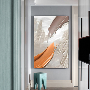 Gran lienzo abstracto colorido pintura al óleo textura gruesa enorme pared arte imagen para decoración del hogar - Product Image 5