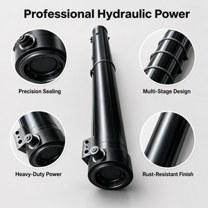 Cilindro Hidráulico de Alta Capacidad RuiYing, Varilla de Pistón de Acero Inoxidable Cromado Duro, Diámetro de 35 mm, Carrera de 16 MPA - Product Image 1