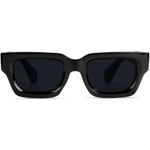 แว่นกันแดดทรงสี่เหลี่ยมทันสมัยสำหรับผู้ชายผู้หญิง แฟชั่นกรอบหนา ป้องกันรังสียูวี ดีไซน์เนอร์สไตล์ - Product Image 2