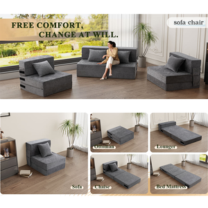 Ghế sofa gấp đa năng, ghế dài gấp thành giường, ghế đơn gấp mở thành giường, nệm gấp, ghế <span class=keywords><strong>futon</strong></span> không khung - Product Image 5