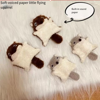 Jouet pour chat en peluche drôle et mignon en forme d'écureuil volant, interactif, résistant aux morsures, motif dessin animé, avec son de papier froissé, pour l'exercice des chatons